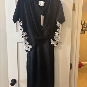 NWT 3.1 Phillip Lim mixed media tee shirt satin slip dress